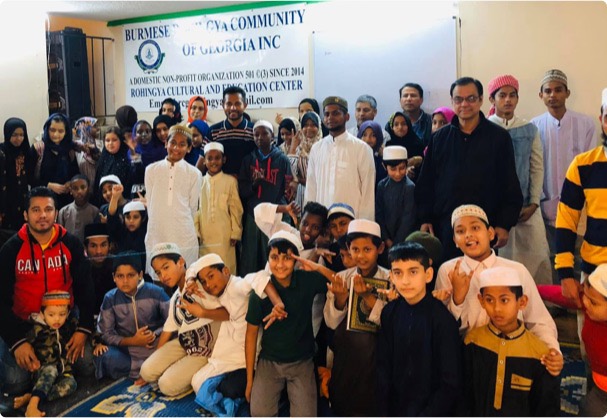Members of the Burmese Rohingya Community of Georgia at a community gathering in Atlanta